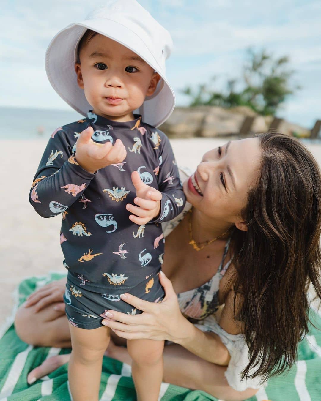 Kryz Uy with her son Scott Knoa Young