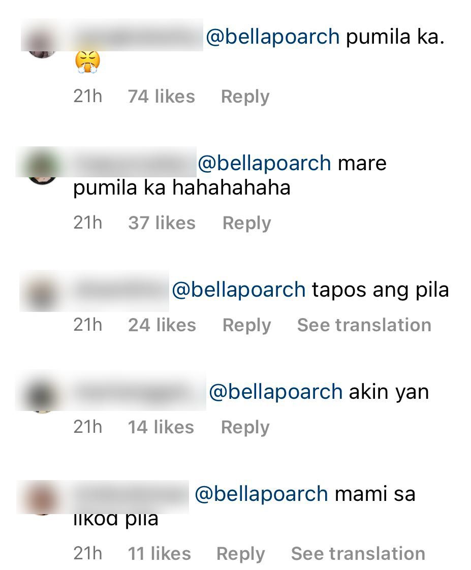 Bella Poarch's comment