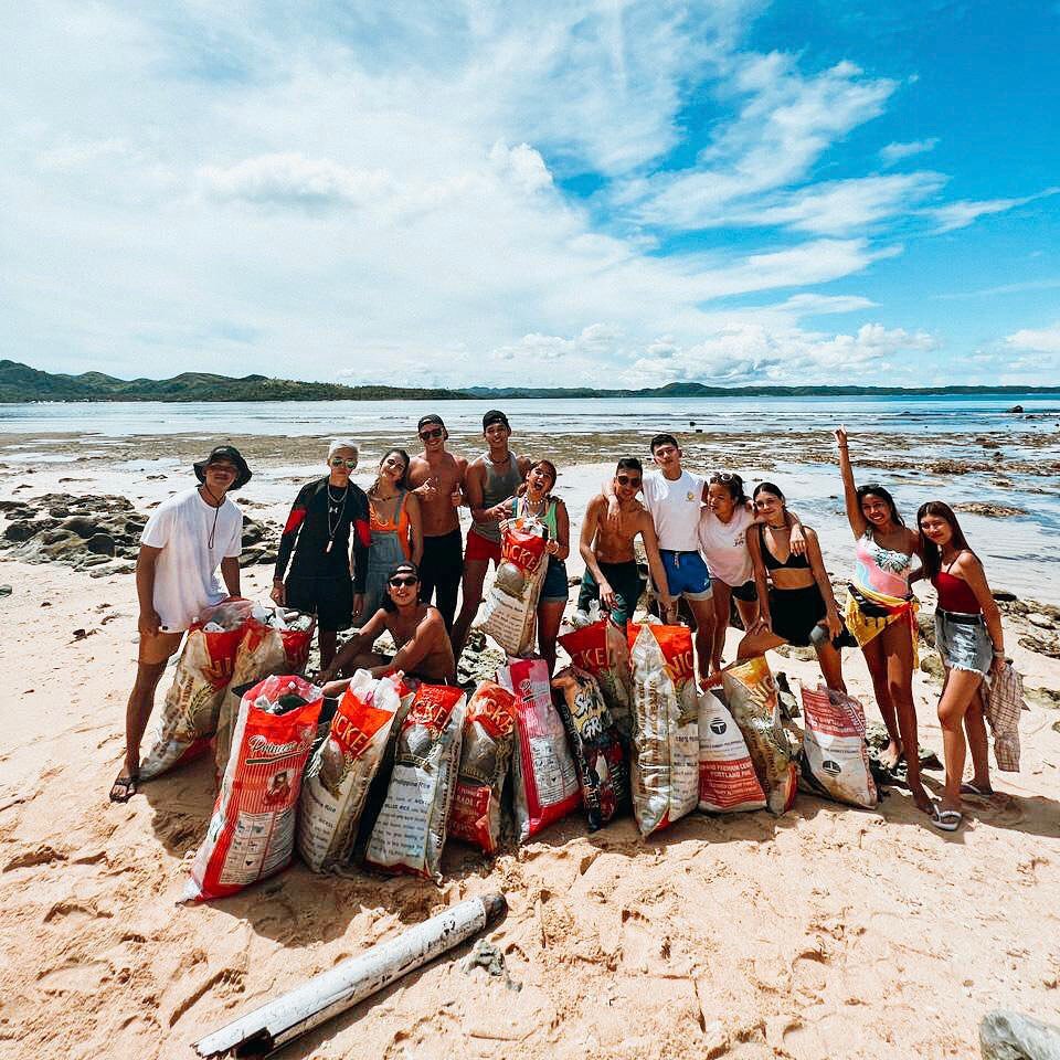 andrea brillantes joines beach cleanup drive in siargao