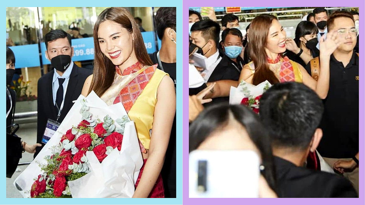 Catriona Gray receives a warm welcome from fans as she arrives in Vietnam to be a judge in Miss Universe Vietnam