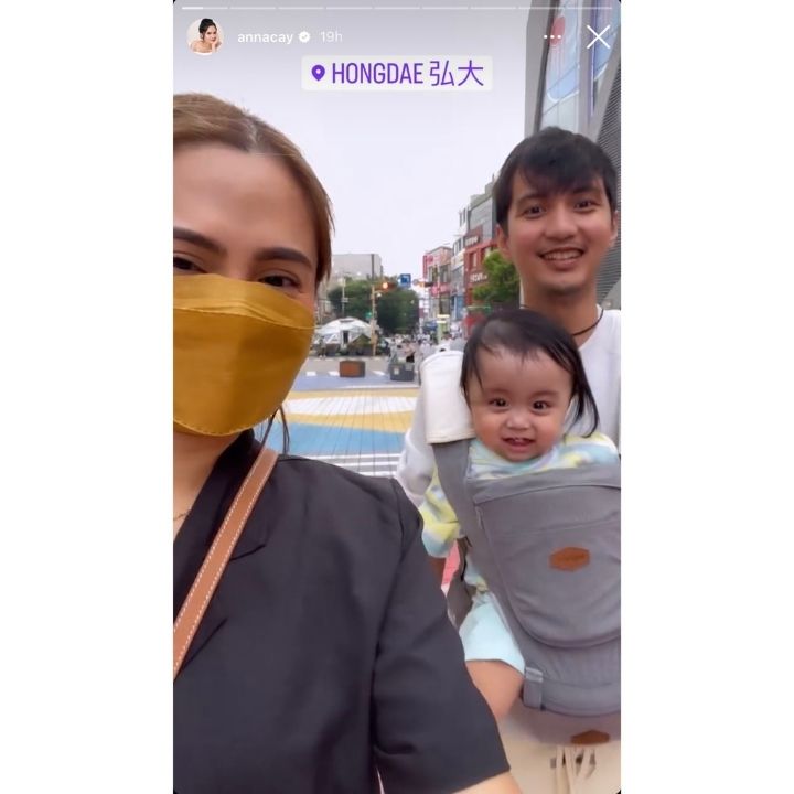 Anna Cay and Geloy Villalobos with Baby X in South Korea