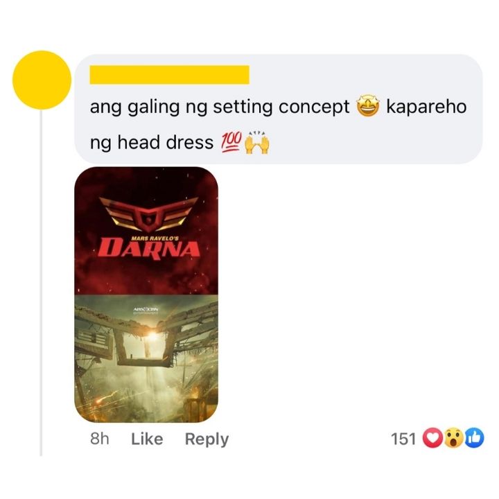Netizen's comment: Ang galing ng concept. Kapareho ng head dress