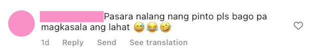 Carlo Aquino's thirst trap pic netizen comment
