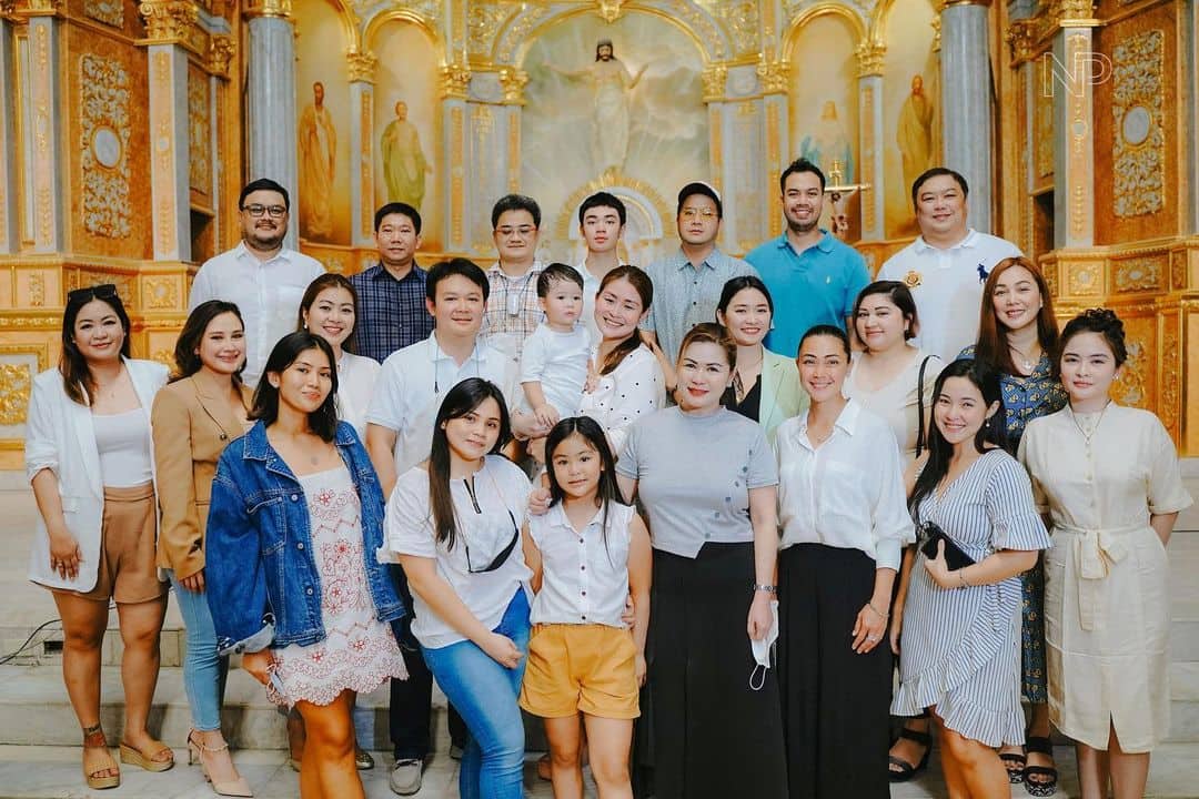 Jodi Sta. Maria attends the baptism of Caleb Jiro, the second child of her ex-husband Pampi Lacson and Iwa Moto