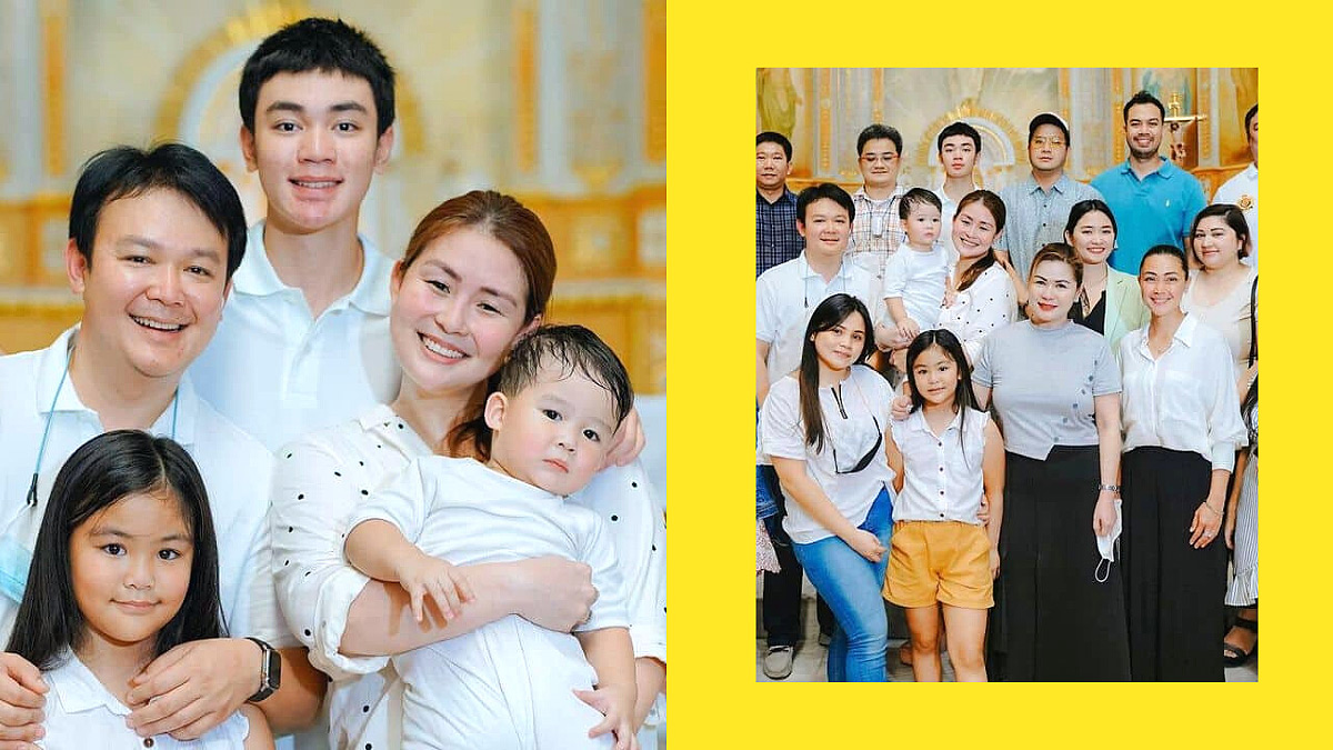 Jodi Sta. Maria attends the baptism of Caleb Jiro, the second child of her ex-husband Pampi Lacson and Iwa Moto