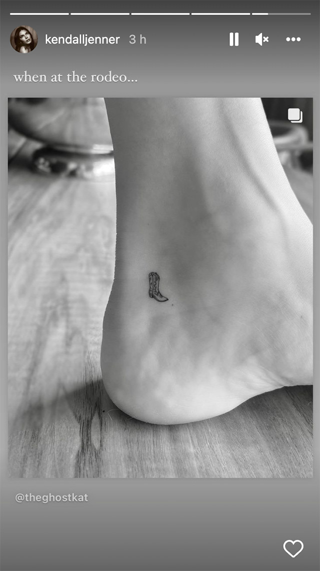kendall jenner ankle tattoo
