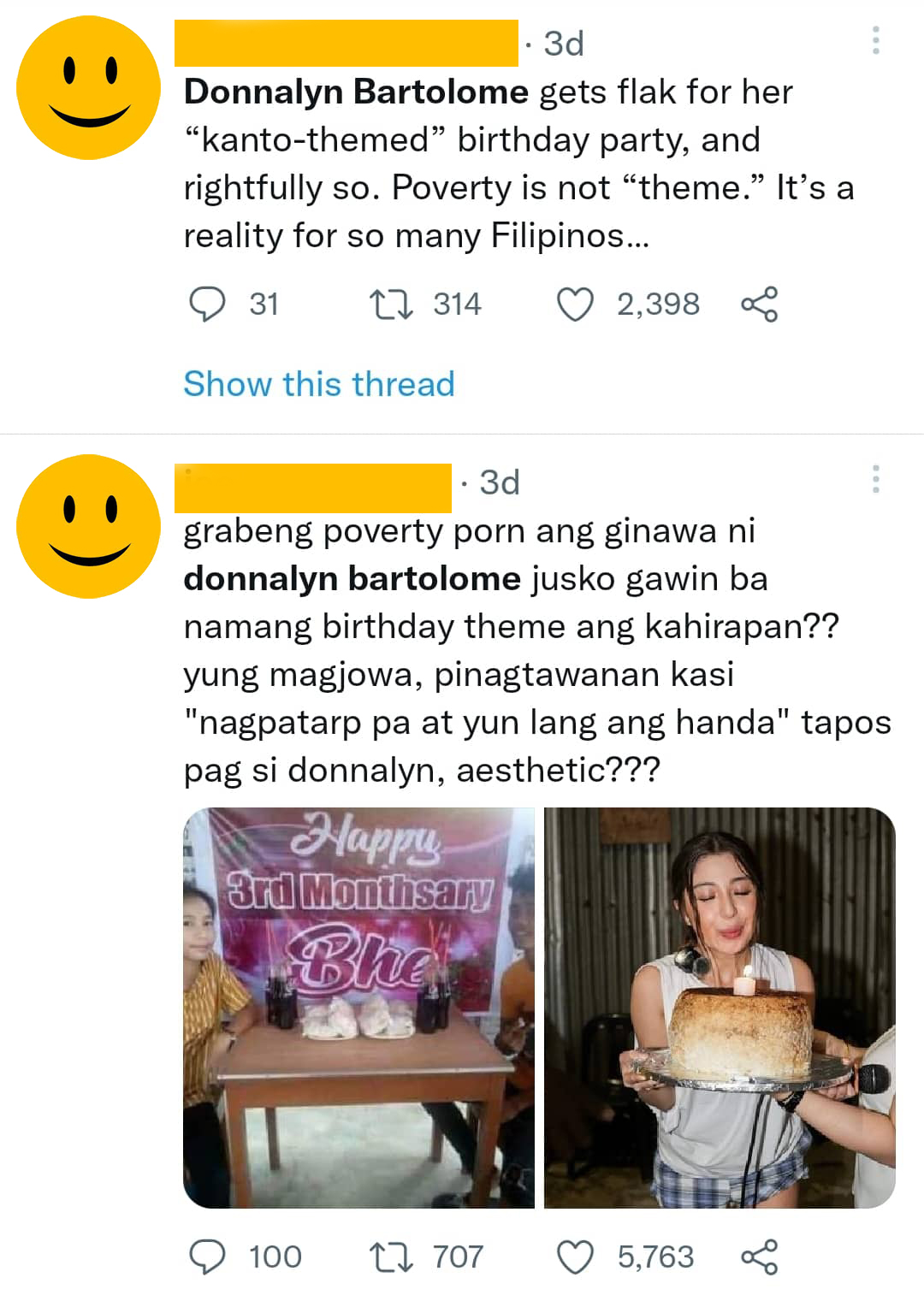 Netizens criticize Donnalyn Bartolome's kanto-themed birthday party