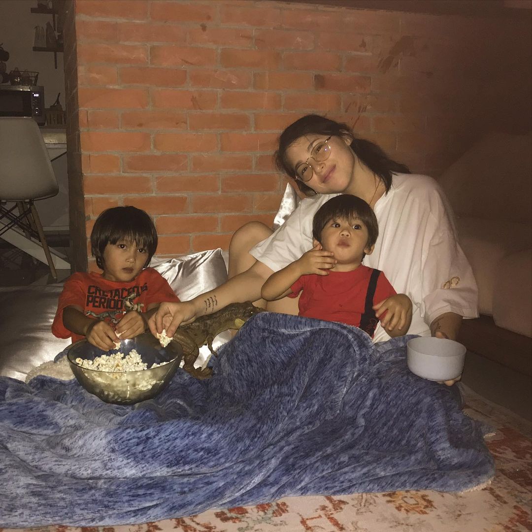 Kylie Padilla with her sons