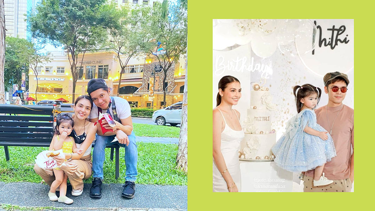Trina Candaza and Carlo Aquino get together for daughter's birthday party