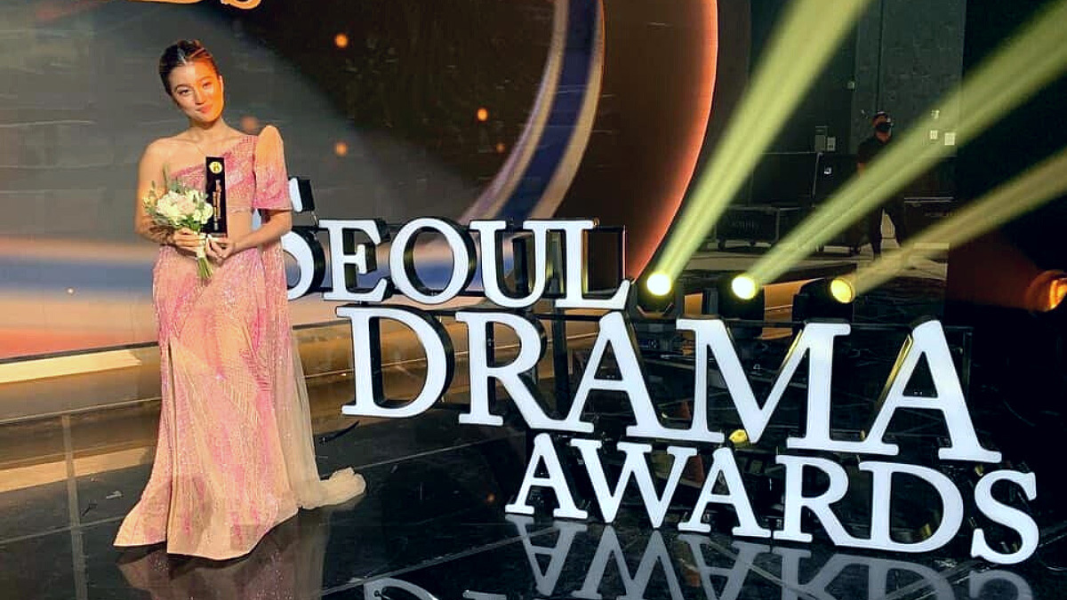 Belle Mariano wins the Outstanding Star Award at the Seoul International Drama Awards
