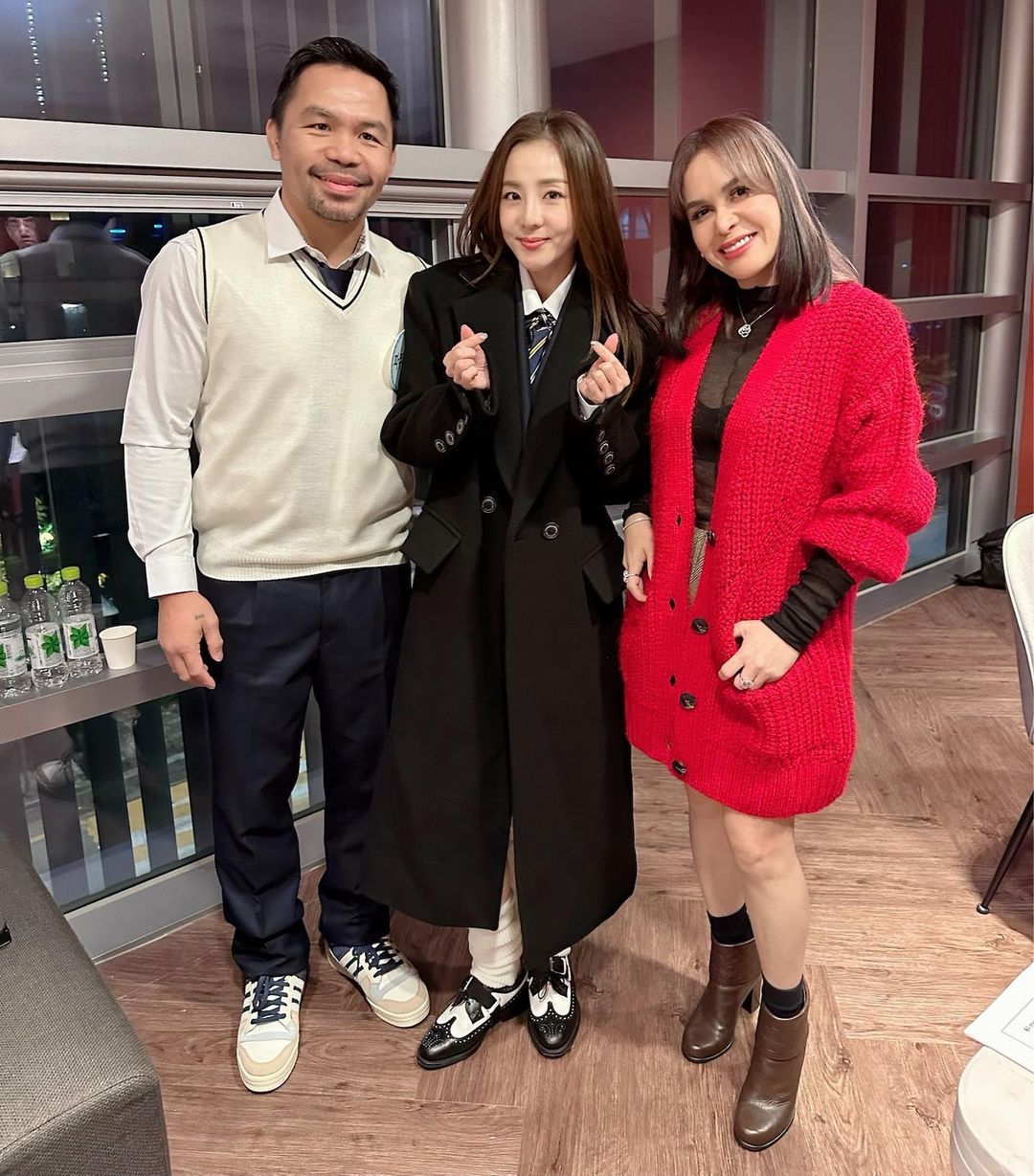 Manny and Jinkee Pacquiao Meet Up With Sandara Park In Korea