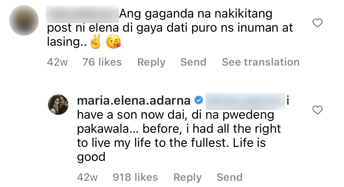 Ellen adarna replies to a netizen