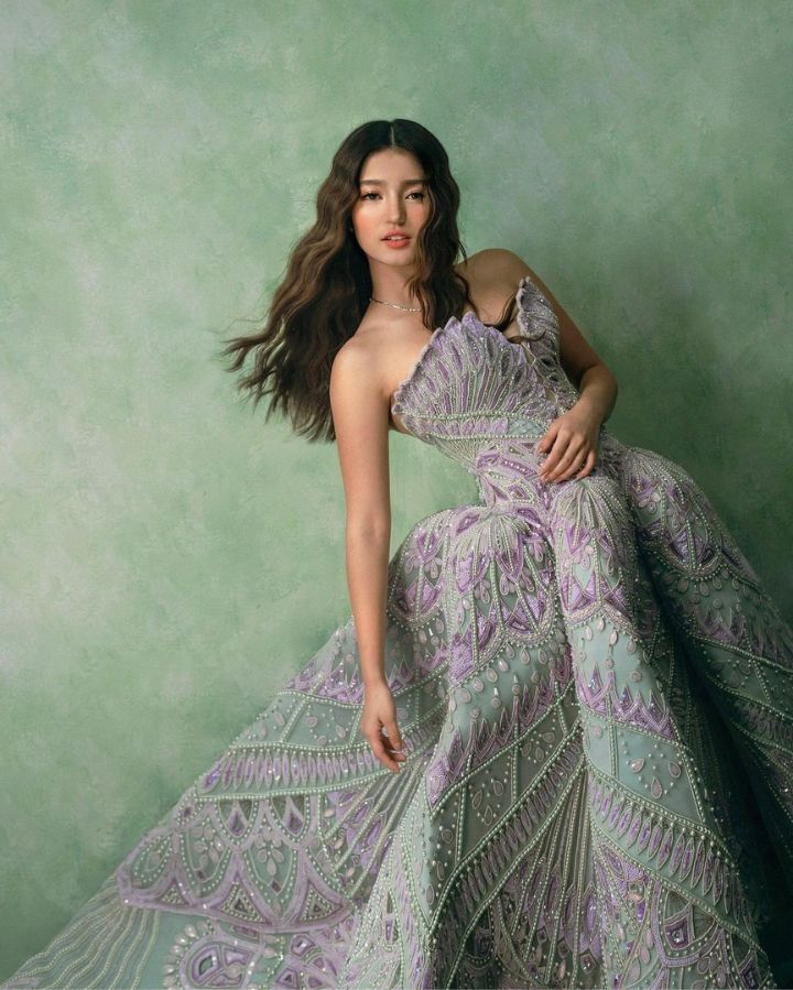 Belle Mariano's second Francis Libiran gown for the Star Magical Prom, a pastel purple and green strapless gown
