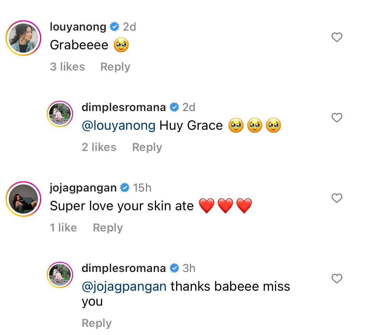 dimples romana empowering comments