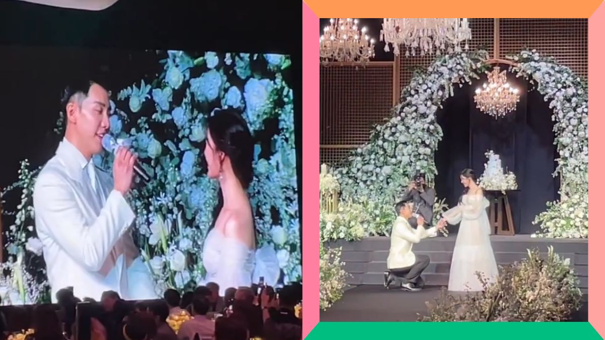 Lee Seung Gi sings "Will you marry me?" to Lee Da In during their wedding