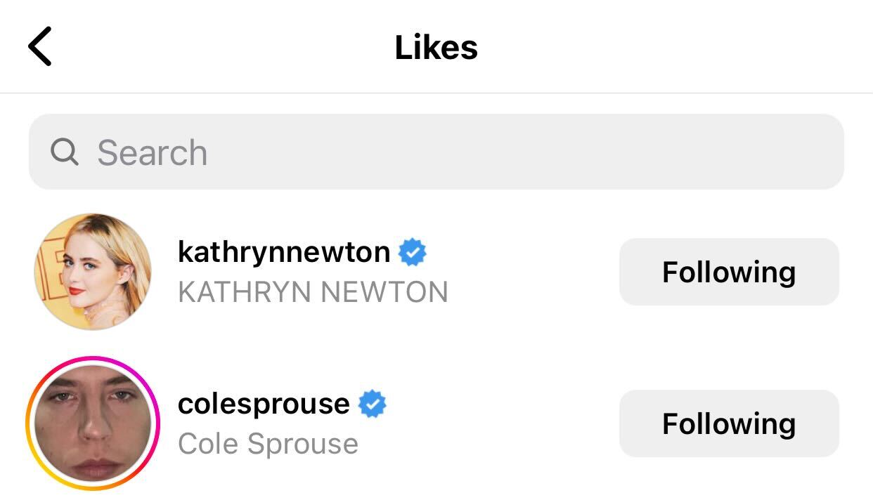 cole sprouse liked liza soberano's cover