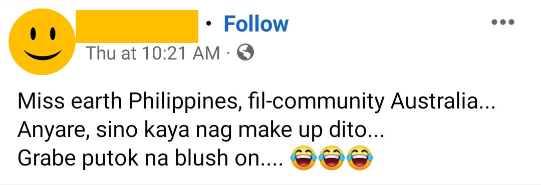Netizen comments on Miss Philippines Earth Sha'uri Livori's overdone blush
