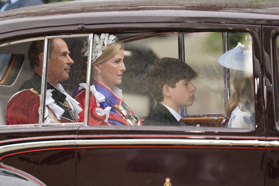 Prince Edward Duke of Edinburgh and Sophie Duchess of Edinburgh at King Charles III coronation