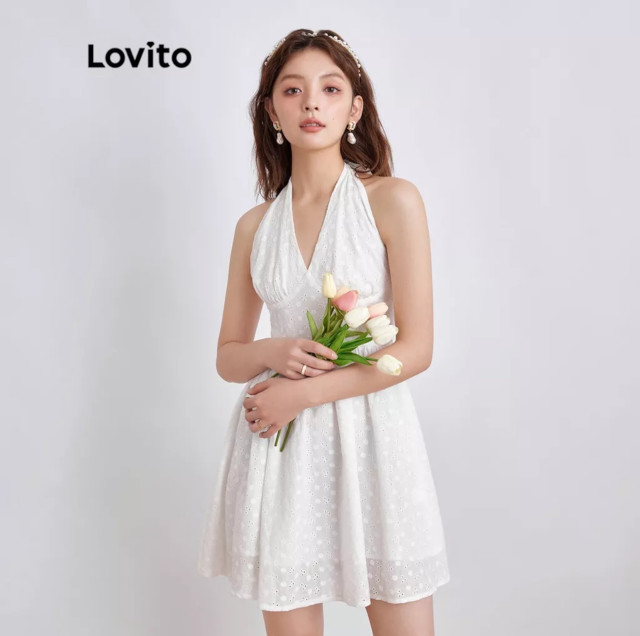 Lovito Vintage Eyelet Dress