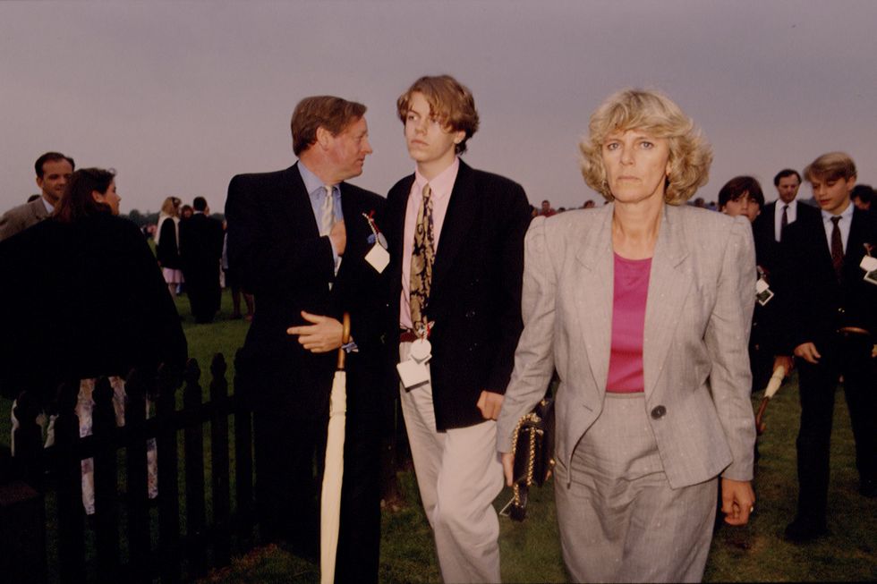 Tom Parker Bowles with his parents Camilla Parker Bowles and Andrew Parker Bowles