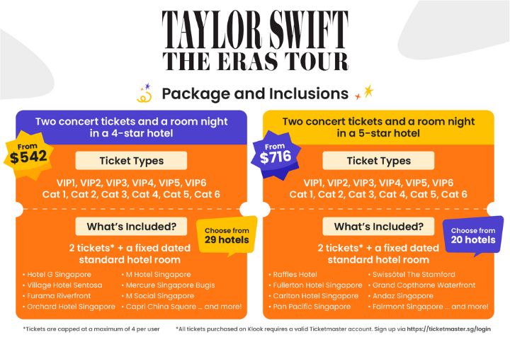 singapore eras tour ticket price