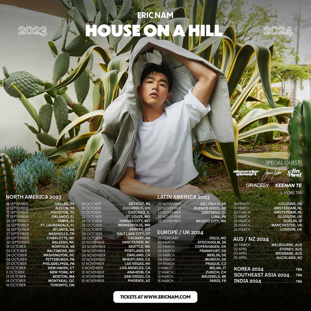 Eric Nam House on a Hill world tour