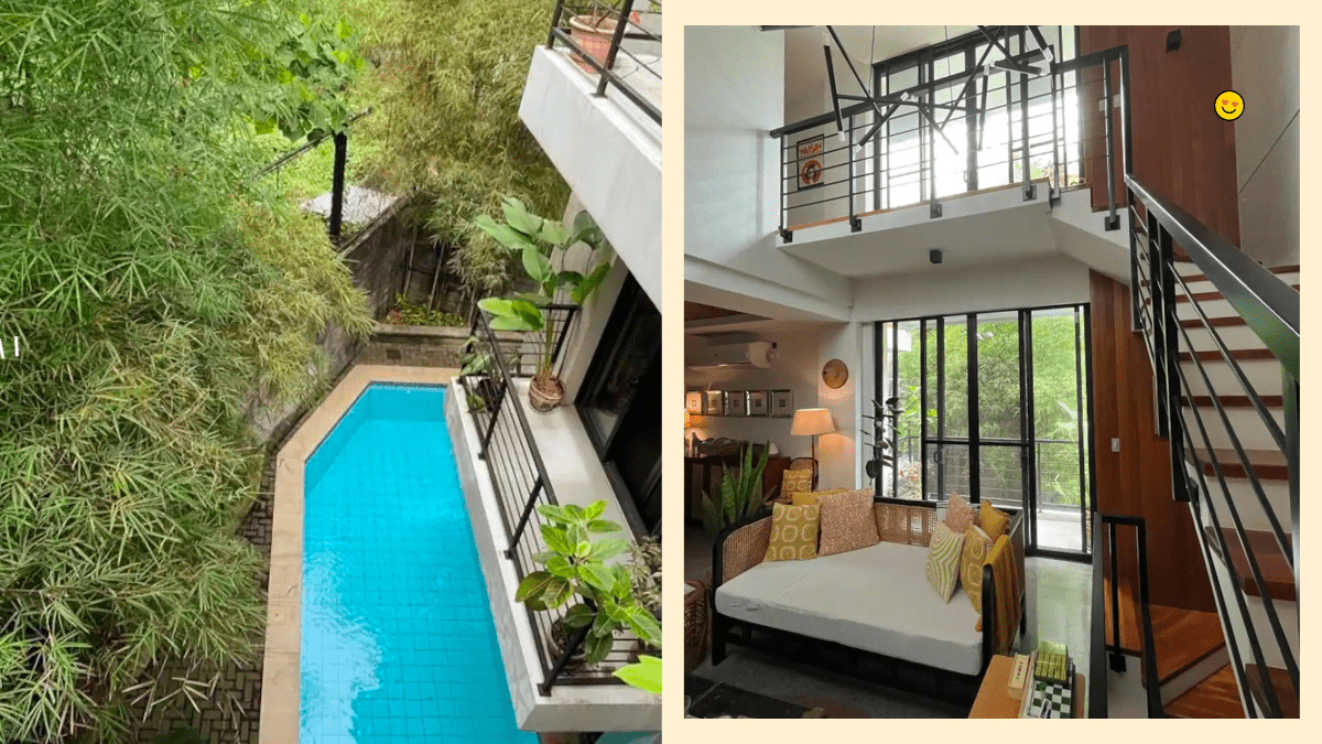 Collage of Antipolo villa airbnb with pool and mini forest