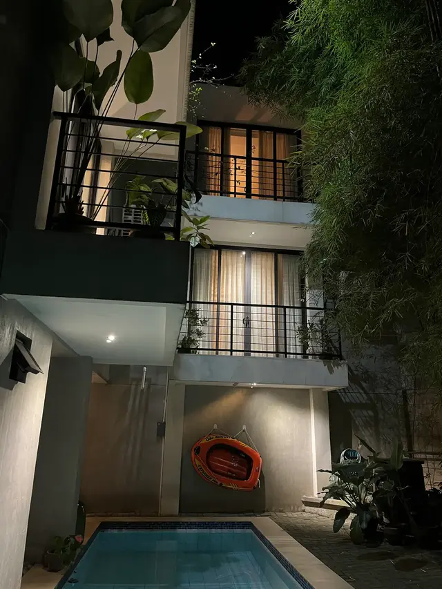 Stylish Airbnb in Antipolo with Heated Pool at night