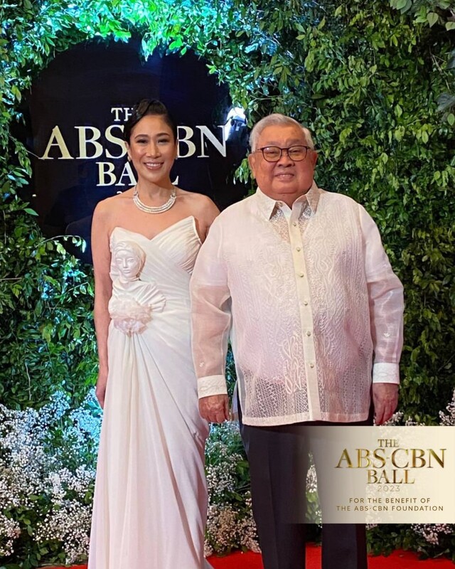 Felipe Gozon and Annette Gozon Valdes attending the ABS-CBN Ball 2023