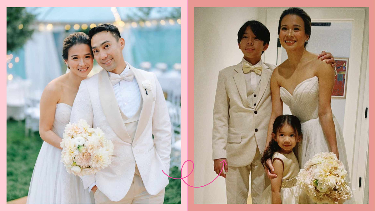 LJ Reyes' children, Aki (with Paulo Avelino) and Summer (with Paolo Contis) show their support and excitement for their mom's wedding to Philip Evangelista.