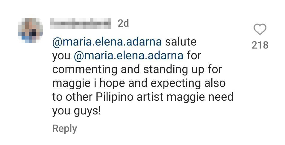 Netizens praise Ellen Adarna for showing support for Maggie Wilson