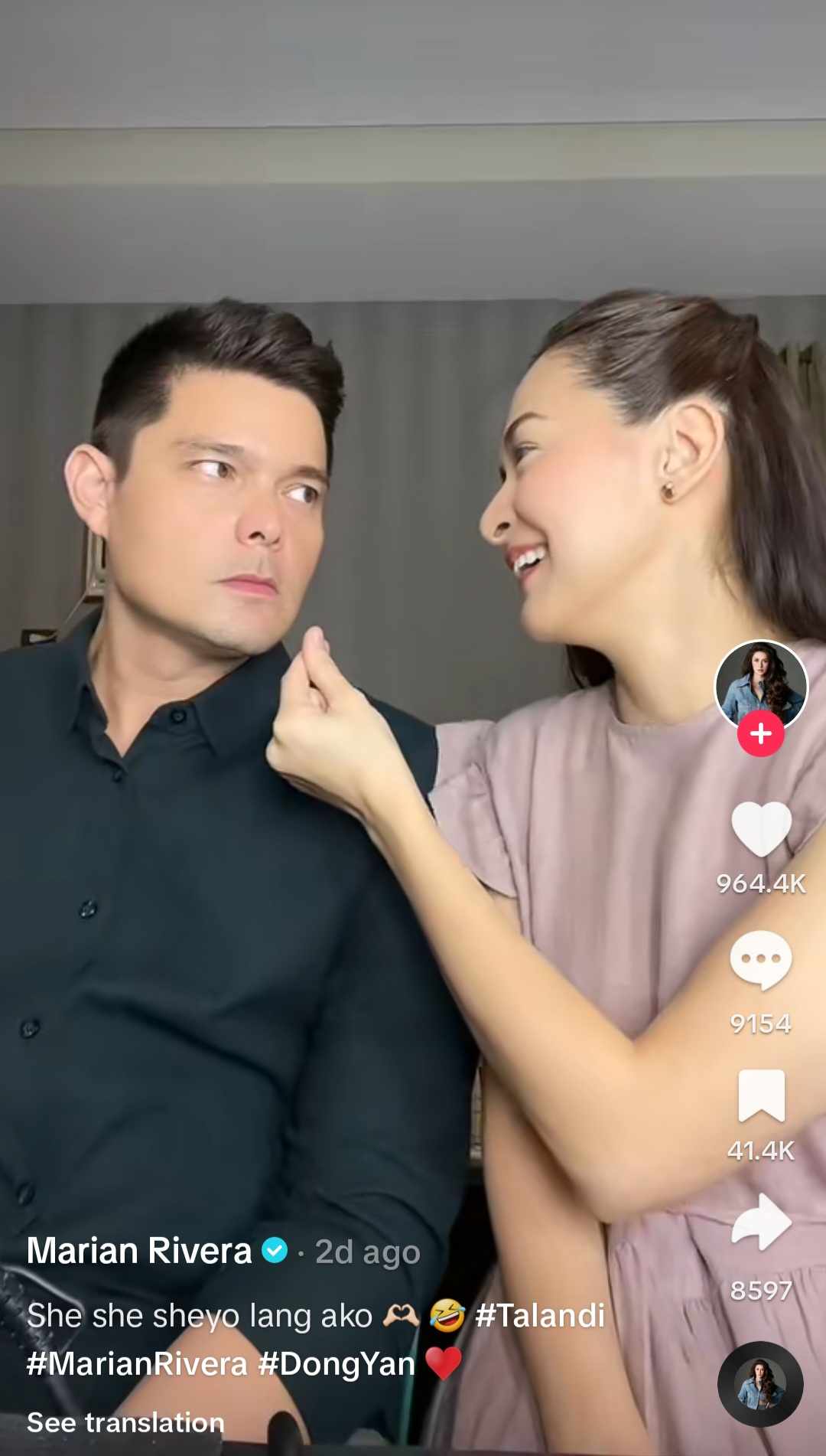 Marian Rivera Posts Cute And Sweet TikTok Video With Dingdong Dantes 
