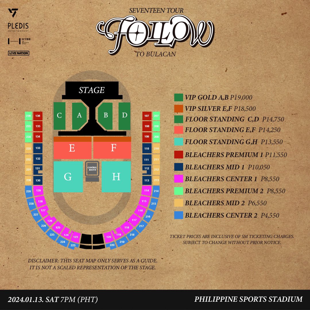 SEVENTEEN 'FOLLOW' in Manila Seat Plan, Schedule, Ticket Price