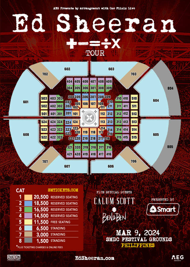 Ed Sheeran Manila Concert 2024 Date, Venue, Ticket Prices