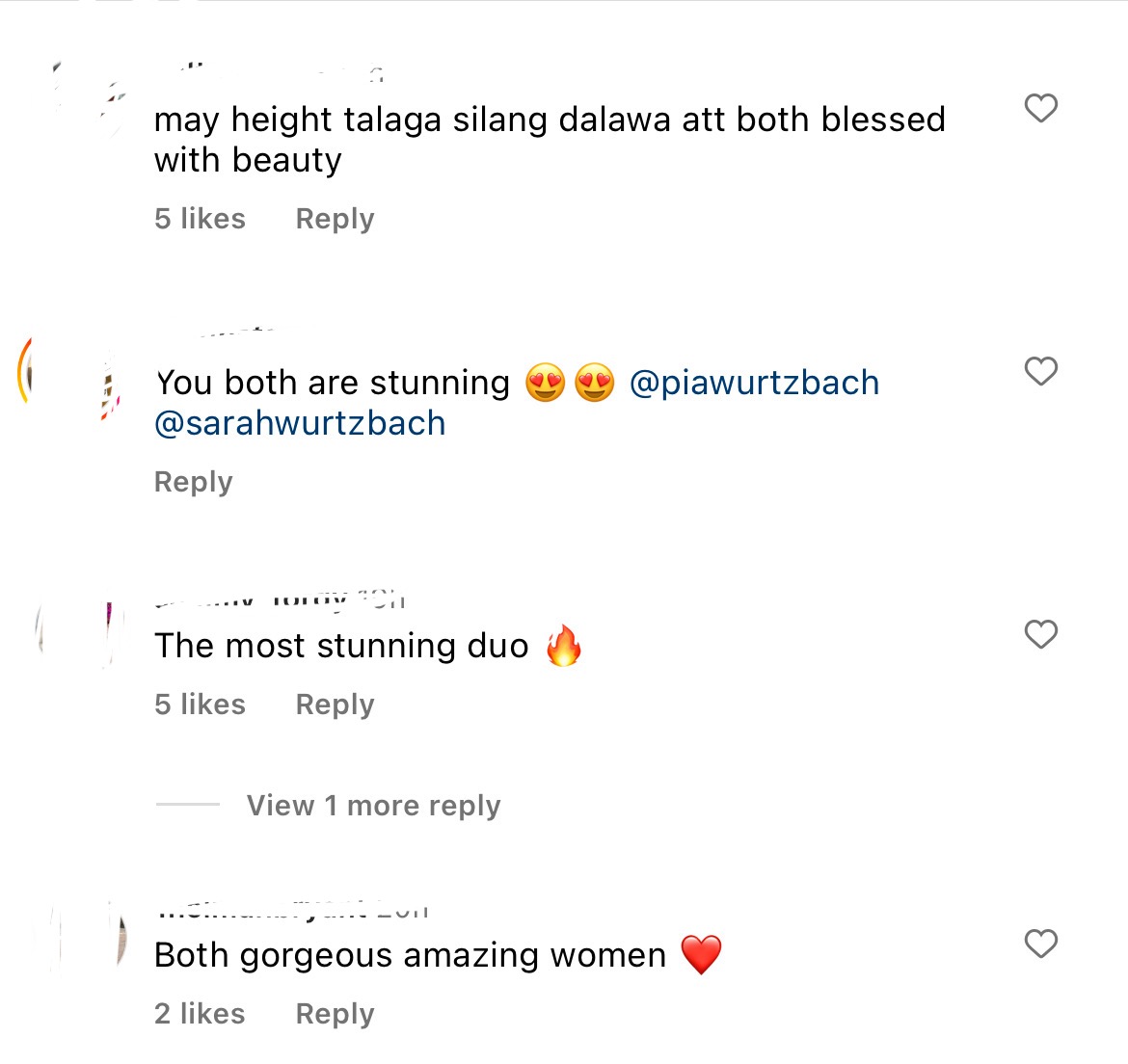 Pia Wurtzbach Responds When Asked If She And Sarah Wurtzbach Are Half ...