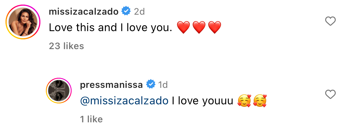 Iza Calzado leaves message of love to Issa Pressman on Instagram