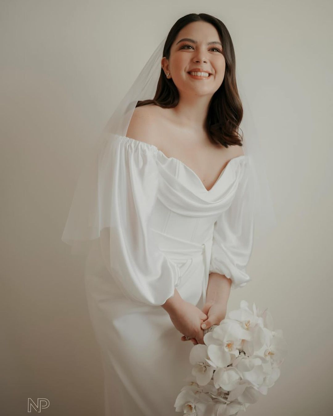 Ria Atayde wore a Martin Bautista dress at her civil wedding