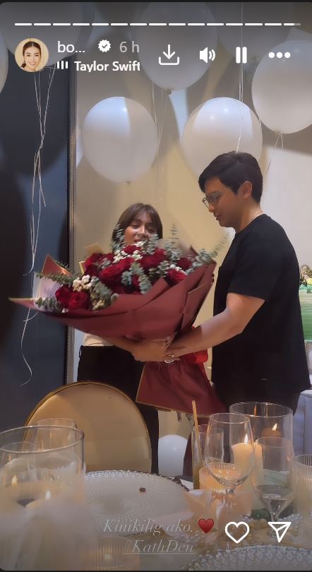 Alden Richards surprised Kathryn Bernardo with a bouquet