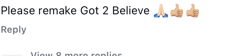 Joshlia fan comment asking for Got 2 Believe remake