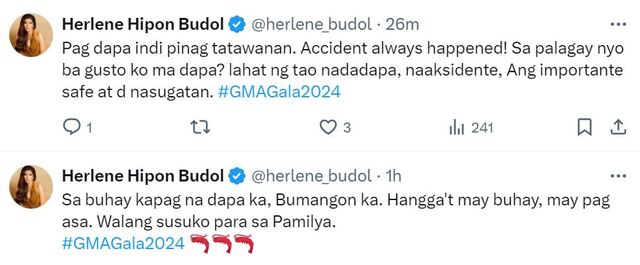 Herlene Budol clapback about viral fall