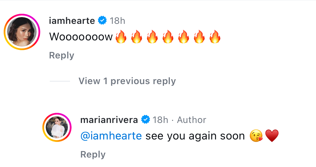 Heart Evangelista leaves a comment on Marian Rivera's GMA Gala 2024 video