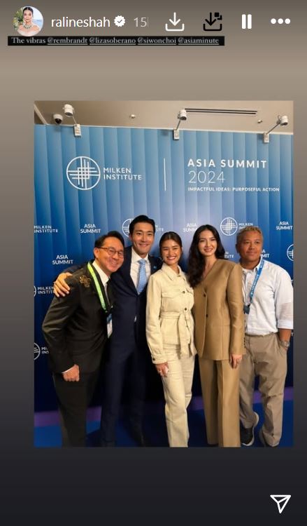 image of Liza Soberano, Choi Siwon with other Milken Institute conference panelists