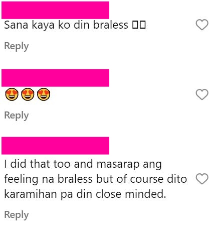 image of comments on nadine lustre's braless outfit