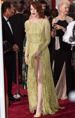 Most Complimentary Colour: Emma Stone - Oscars 2015 Best Dressed: Which  Dress OWNED - Heart