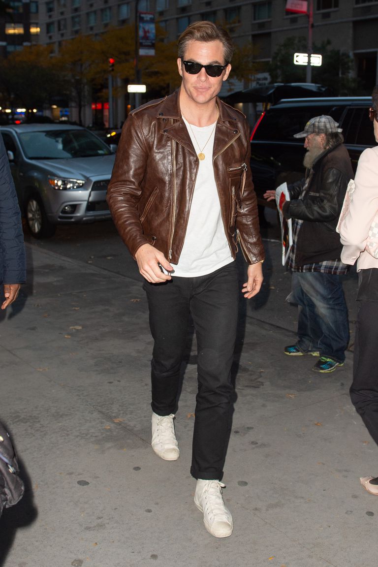 Chris Pine’s Leather Jacket is Something to Behold