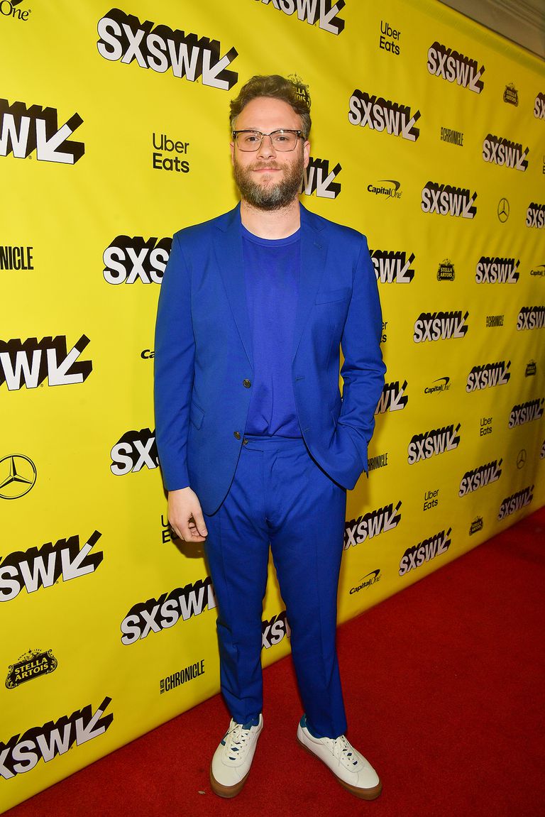 Seth Rogen Electric Blue Suit