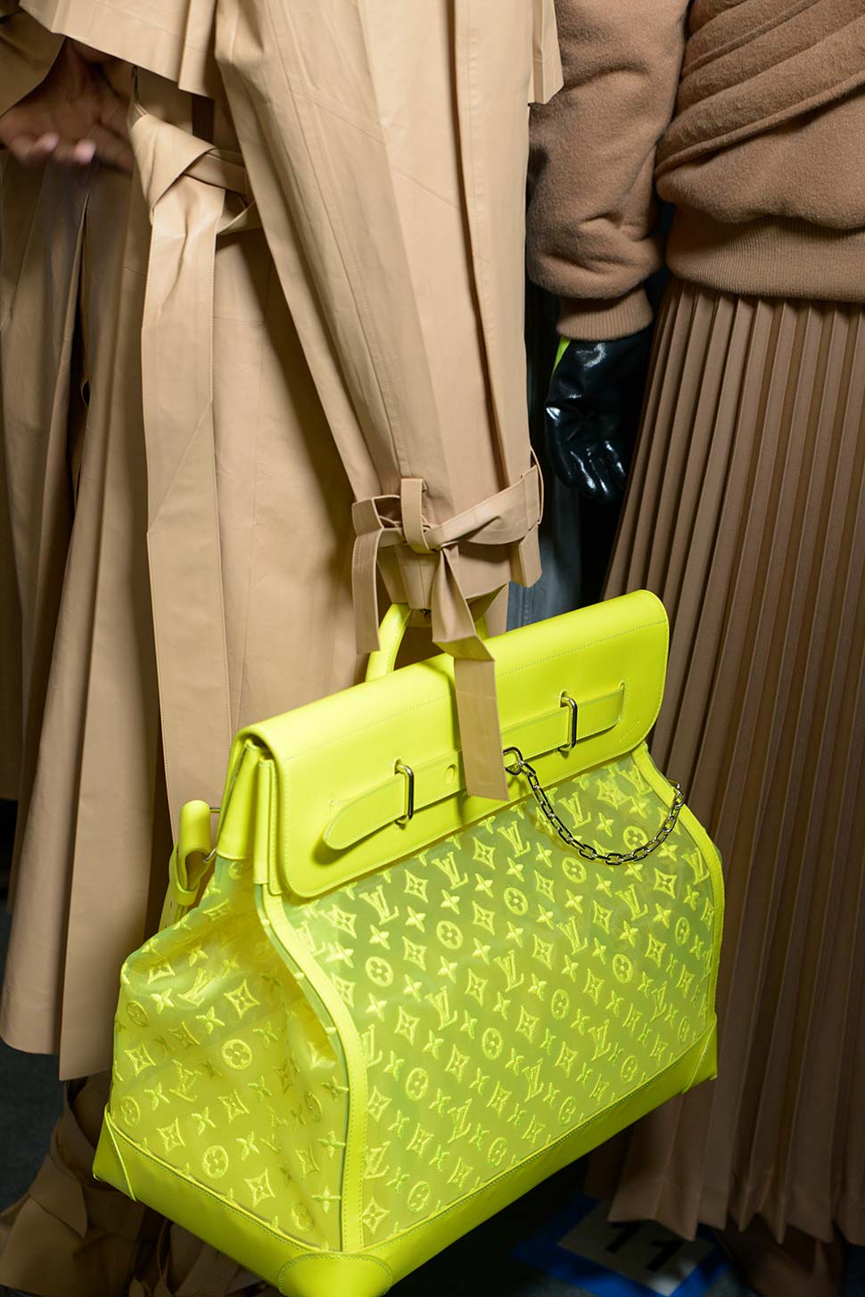 Virgil Abloh decides glow in the dark bags are in at Louis Vuitton