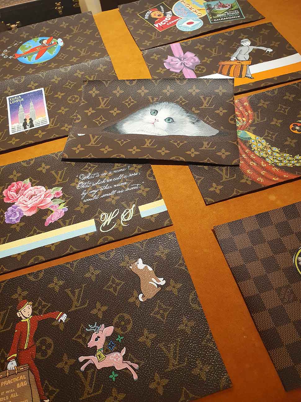 LV customized with hand painted art & add-ons