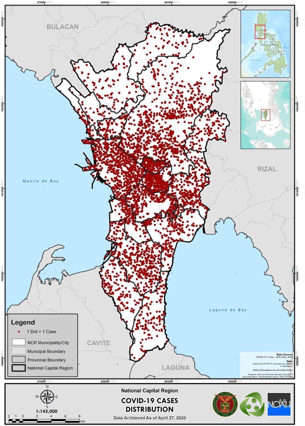 COVID-19 Case Distribution Map of Metro Manila