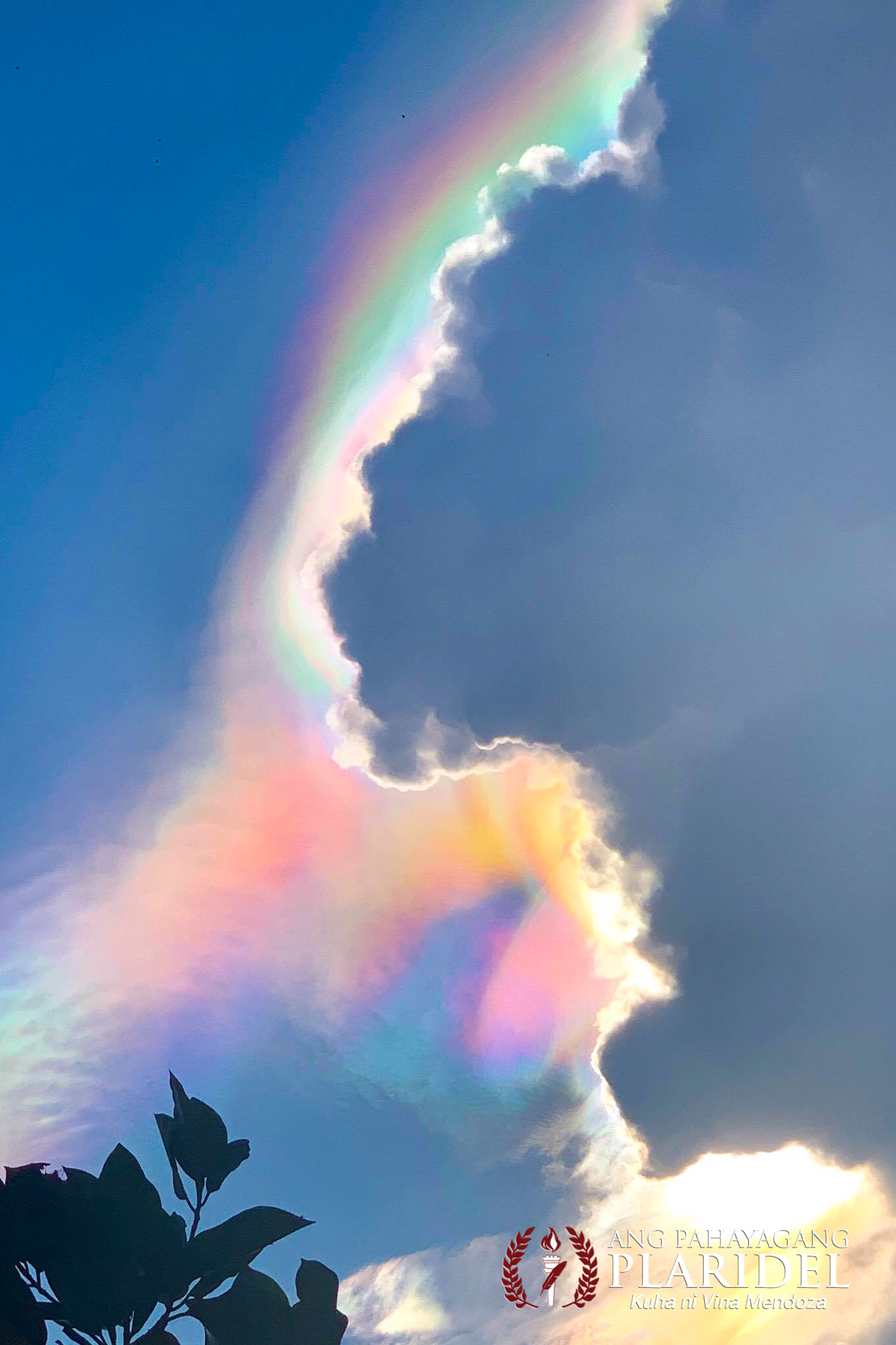 Rainbow Clouds Appeared Right After the Eclipse